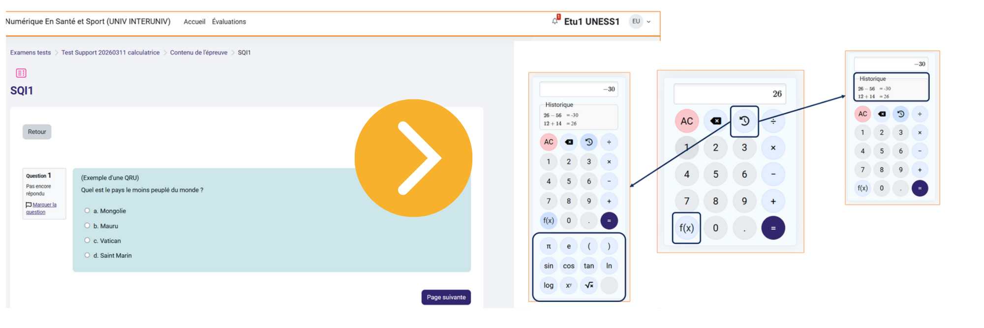 Calculatrice Player uness