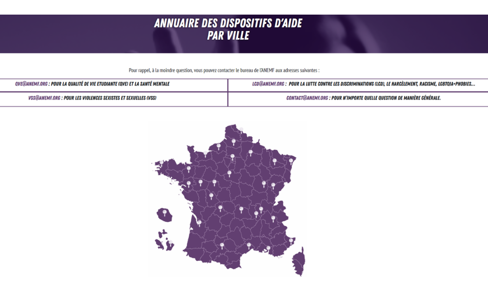 Carte ANEMF
