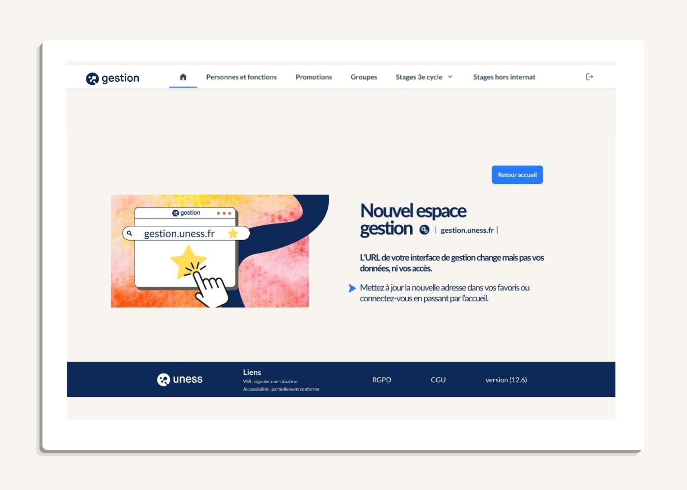 Page Gestion Uness
