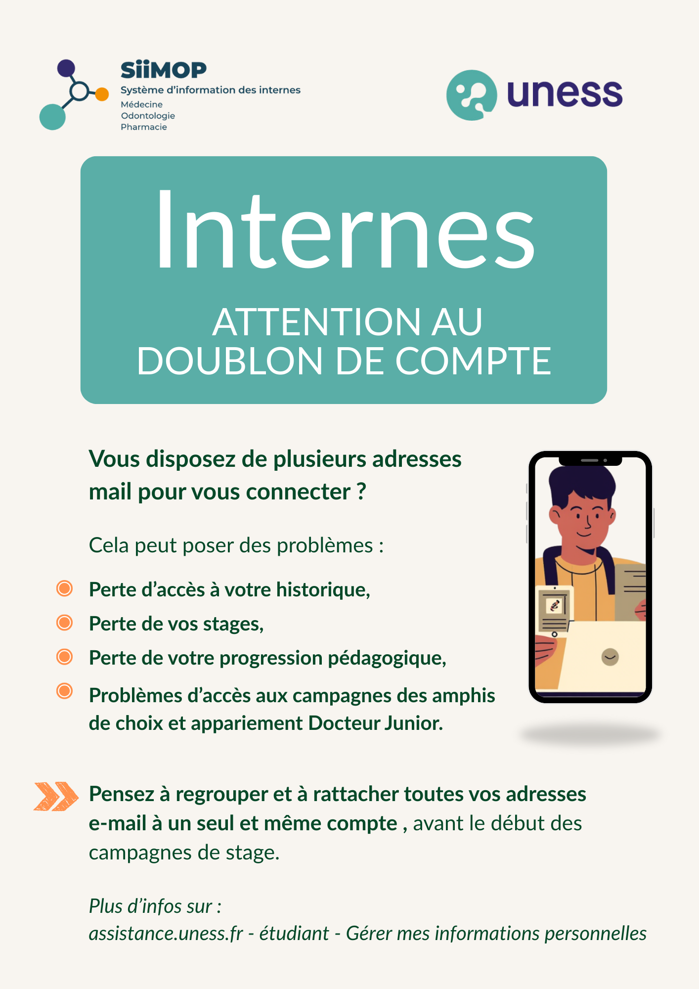 Flyer Doublons Internes Uness