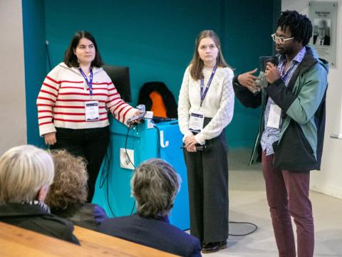 Rencontres UNESS 2024 - de gauche à droite : Lise Colliot(FNEK ) Jeanne Conan (ANESF)  Xavier Balmelle (ISNI)
